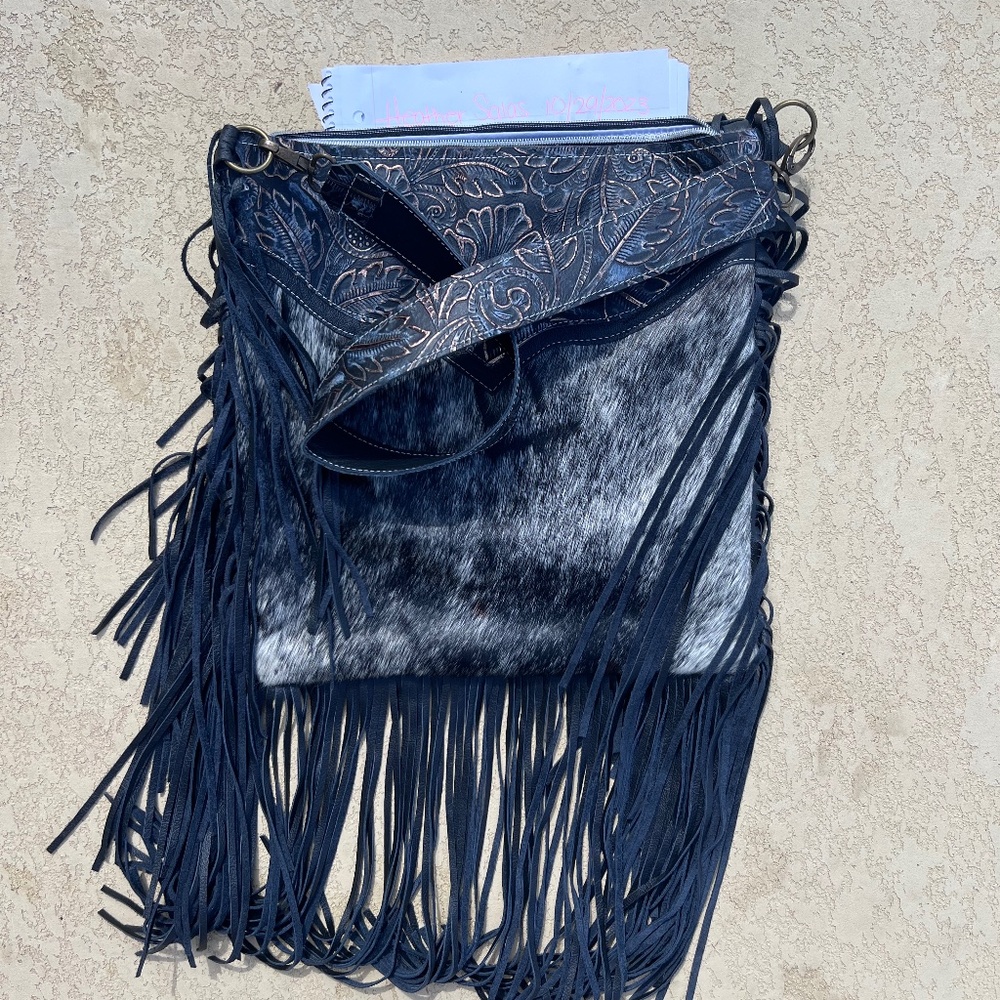 Dancing Cactus Designs Cowhide Purse